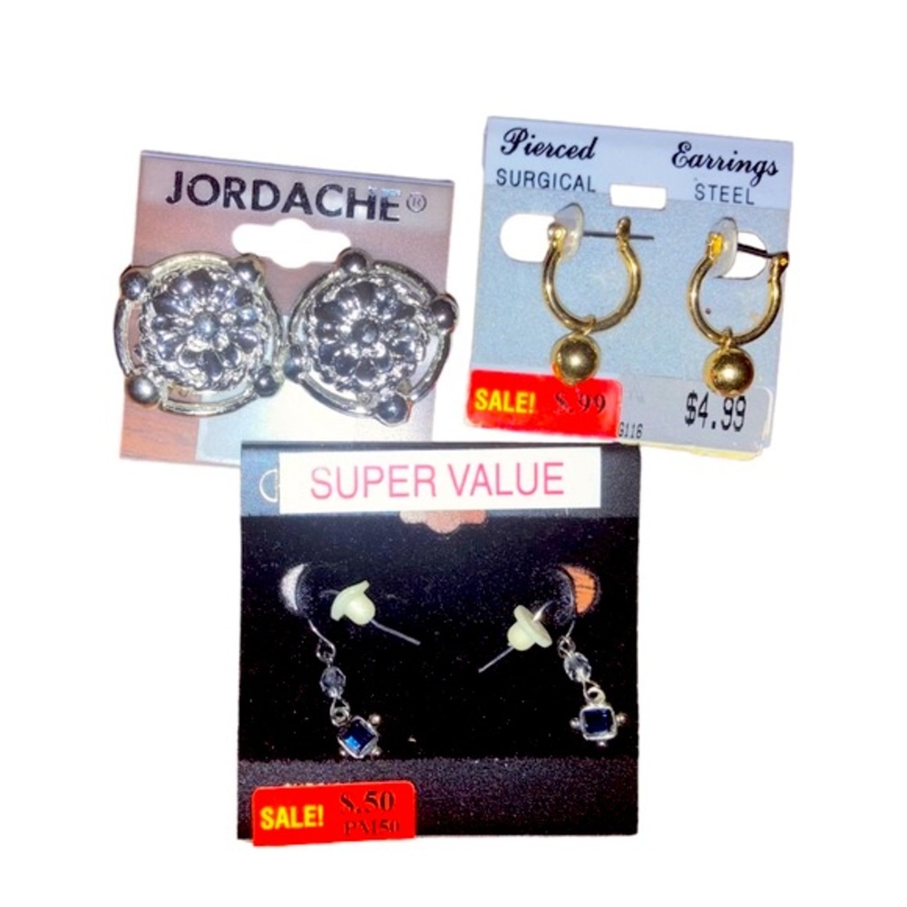 🍂 3-Pair Vintage Earrings Set